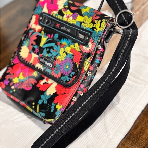 Sakroots Floral Crossbody Bag - Black Multicolor - Picture 3 of 13